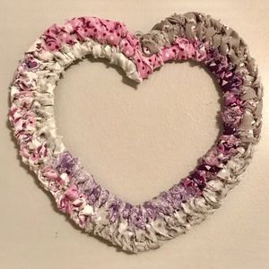 fabric heart wall art